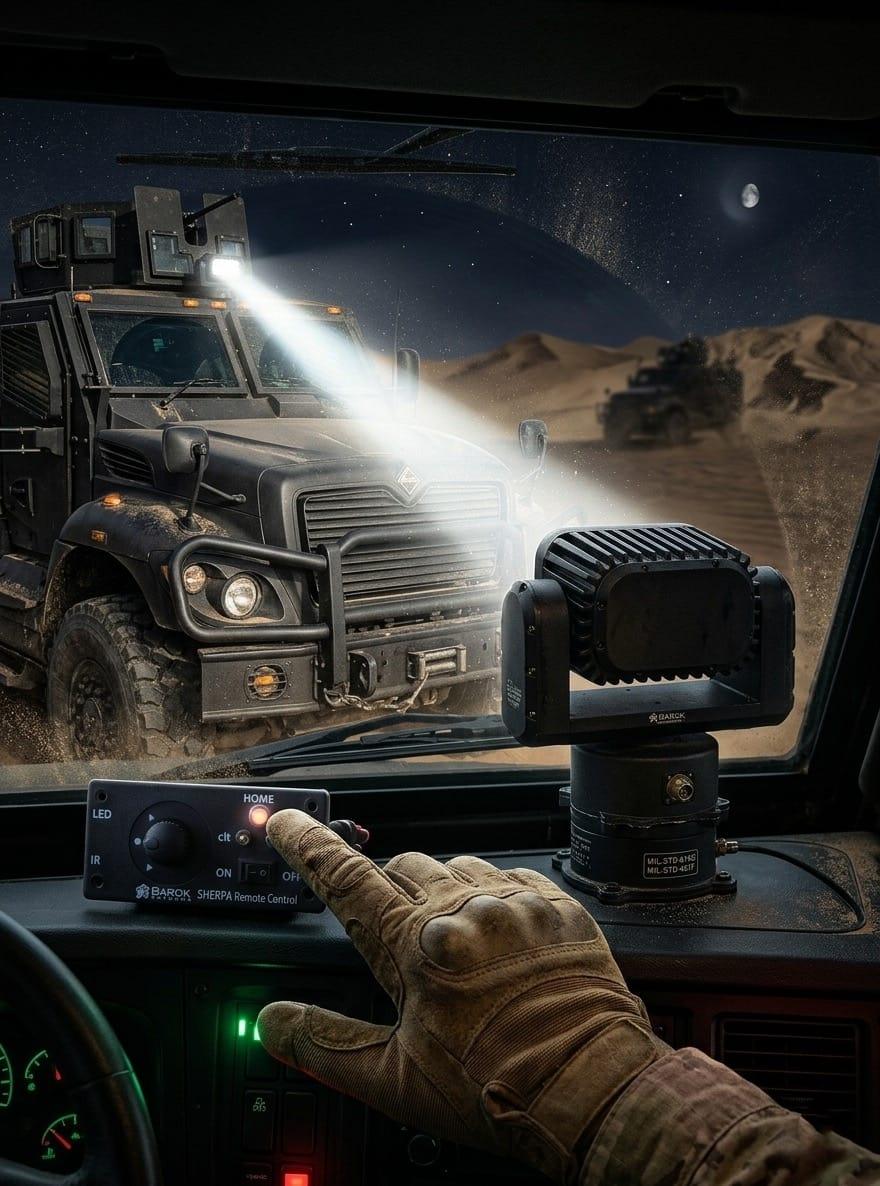 SHERPA Projector vehicle mounted control scene